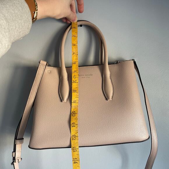 Kate Spade New York Eva Small Top Handle Crossbody Bag Blush Pebbled Leather - Picture 7 of 13